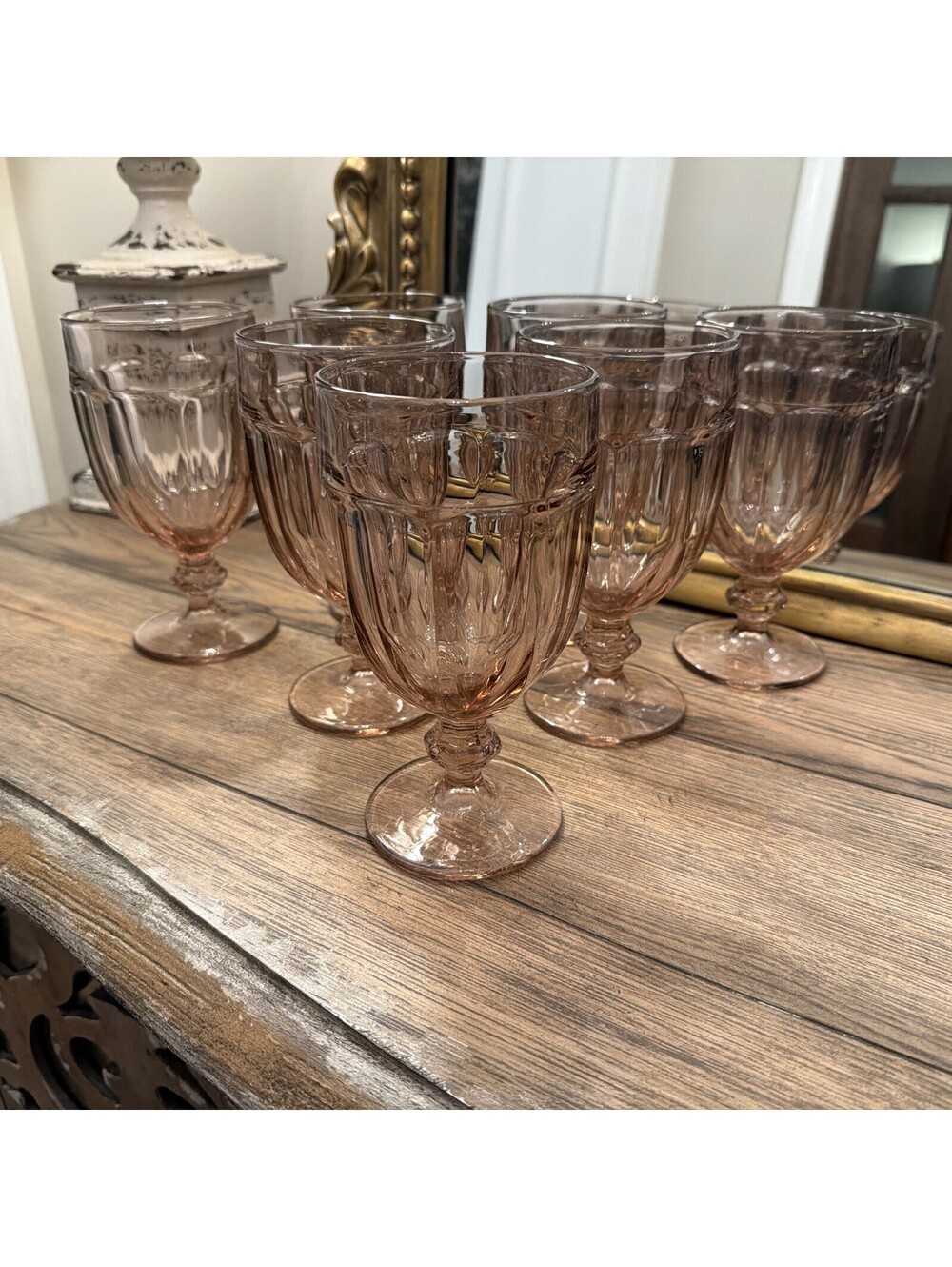 Libbey Duratuff Gibraltar Pink Plum Iced Tea Goblets Glasses Set of 7